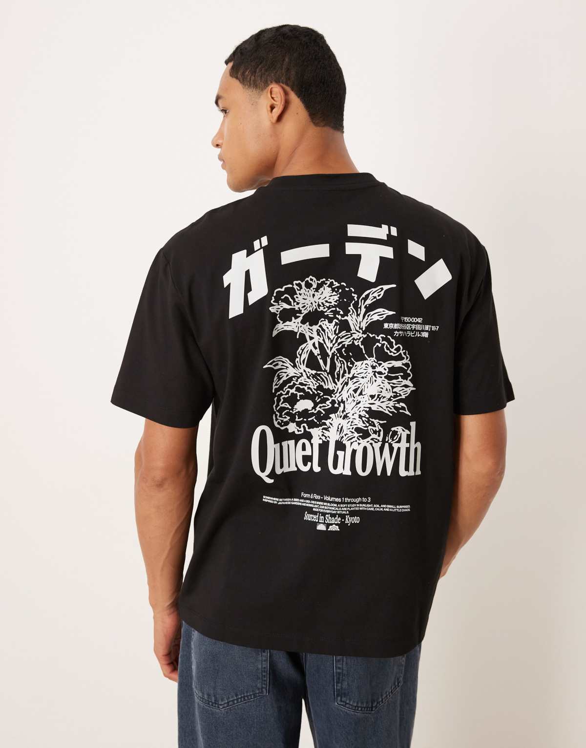 ASOS DESIGN relaxed fit t-shirt with souvenir print  in black