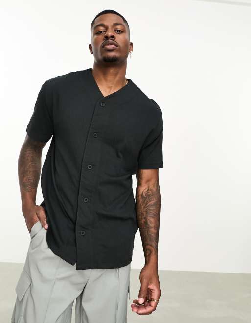 Men's Button Down Baseball Jersey - T-Shirts & Tank Tops