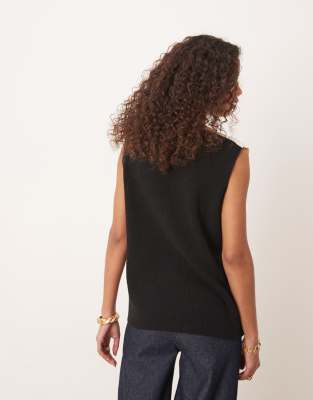 ASOS DESIGN relaxed fit vest in color block