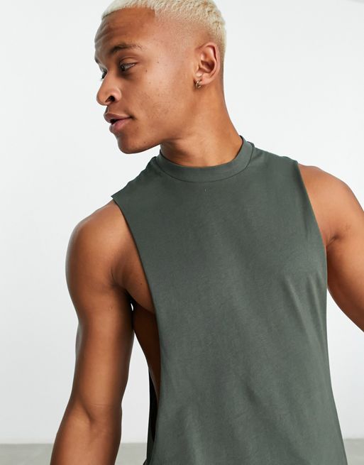 Fashion Men's Fitness Sleeveless Vest With Extreme Dropped Armhole