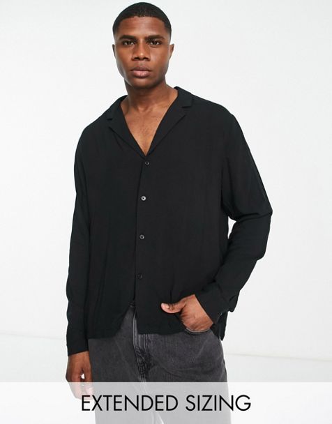 Calvin Klein Jeans Big & Tall monogram chest logo oversized T-shirt in  black
