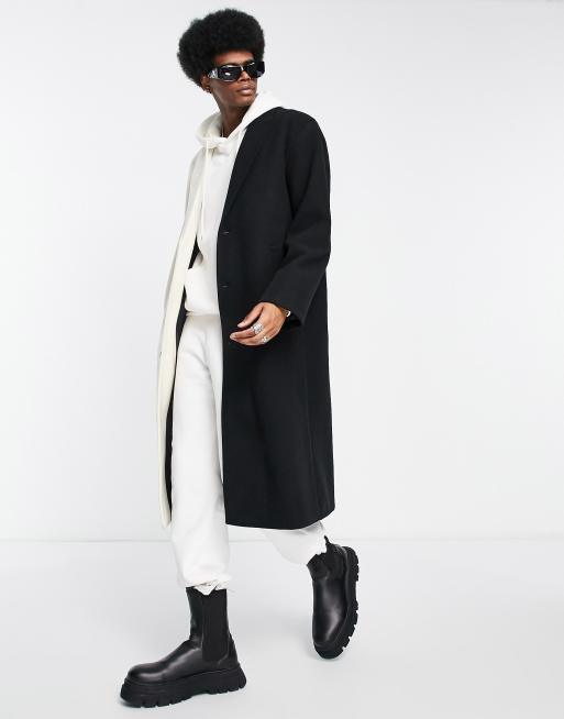 Black and white store overcoat