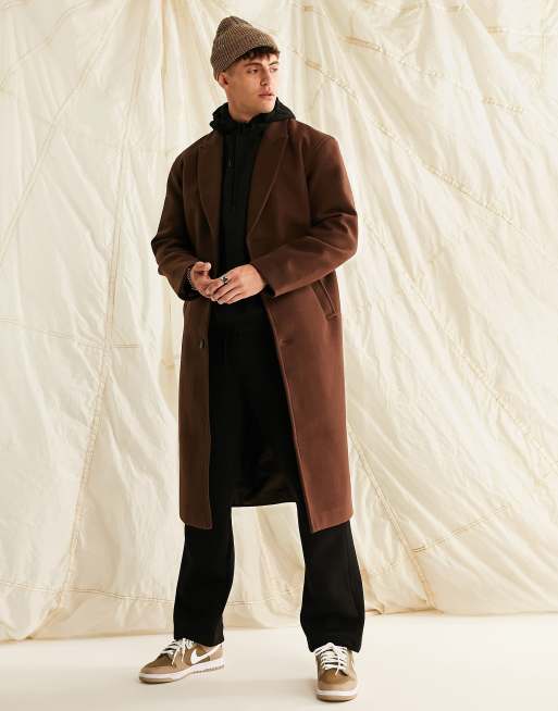 Asos mens cheap wool coat