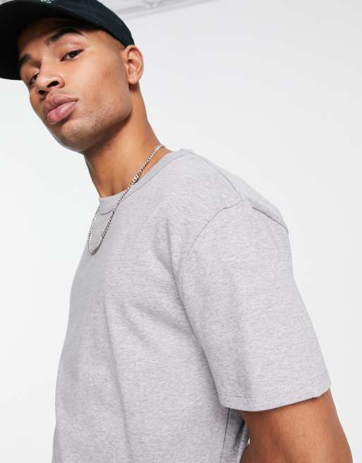 ASOS DESIGN relaxed t-shirt in embossed gray elegant texture