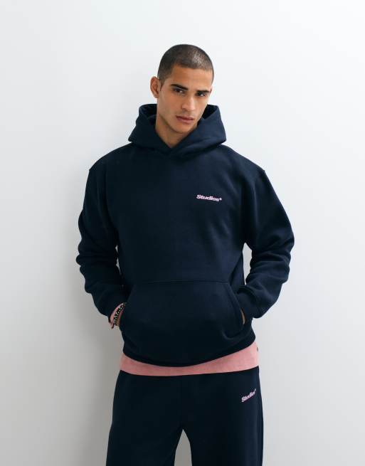 ASOS DESIGN relaxed hoodie with front and back pigment print in black, 5 of 5