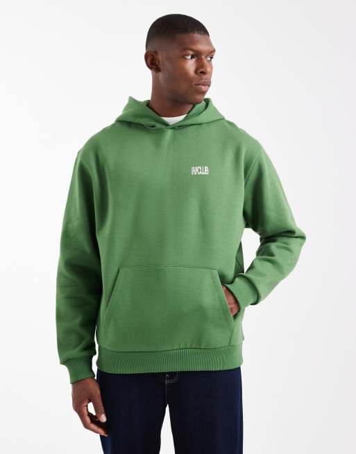 ASOS DESIGN relaxed hoodie with print in green, 3 of 5