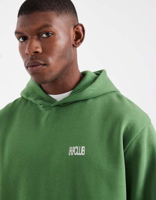 ASOS DESIGN relaxed hoodie with print in green, 5 of 5