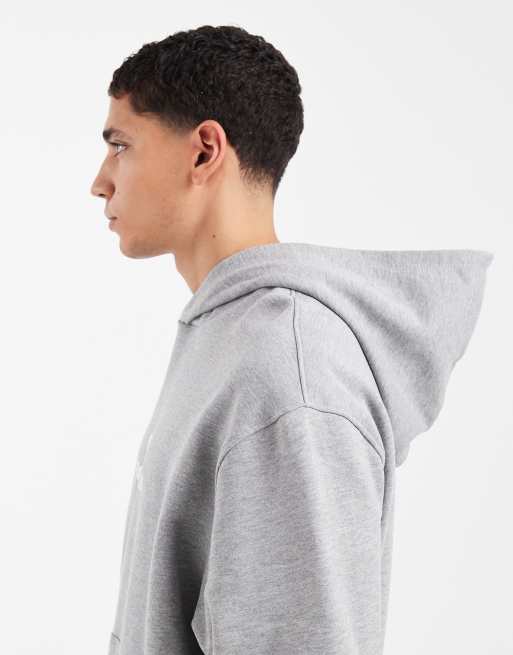 ASOS DESIGN relaxed hoodie with text prints in heather gray, 4 of 5
