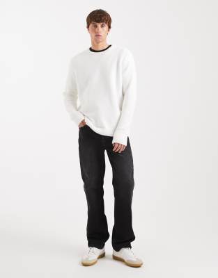 ASOS DESIGN RELAXED KNIT CREW NECK SWEATER