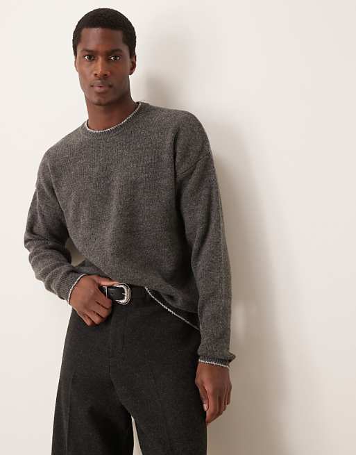 Long Sleeve Contrast Stitching Plush Cardigan Long Sleeve Contrast Stitching Plush Cardigan