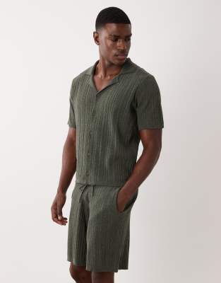 Asos Design Relaxed Knit Shorts In Green