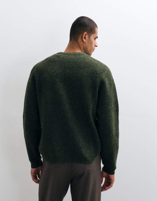 ASOS DESIGN relaxed knit sweater in green, 5 of 5