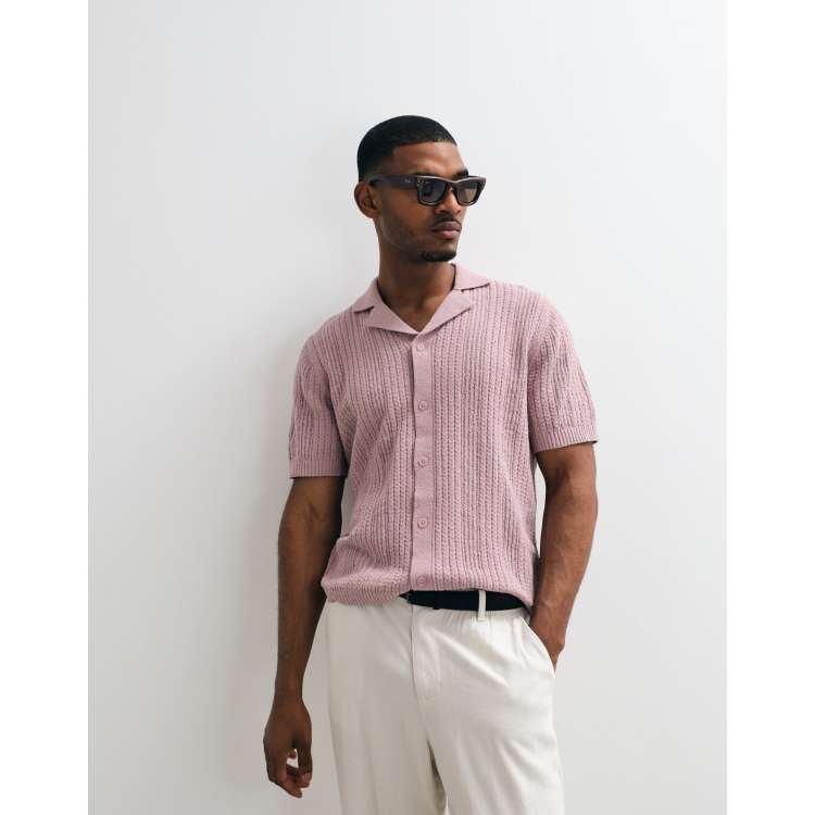 mauve dress shirt Solid Twill Polyester Blend Regular Fit  Vhagar and lightweight polyester fabric. Wythe New York Men's Tencel