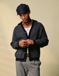 [ASOS DESIGN] ASOS DESIGN relaxed knitted button through cardigan in charcoal with contrast seams-Grey 2XL CHARCOAL