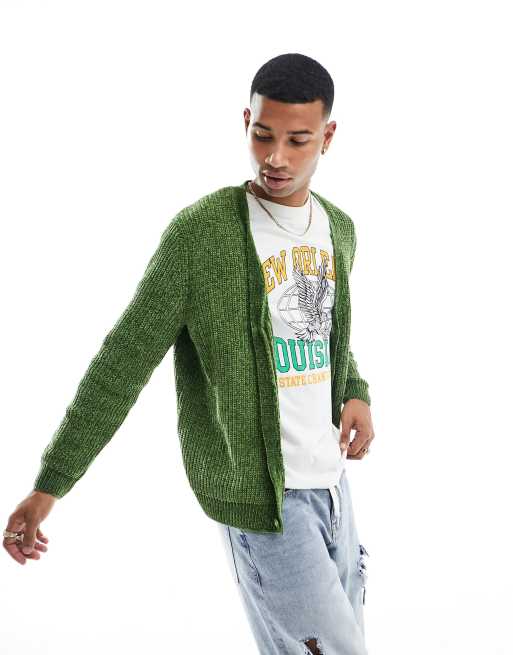 Mens 2024 chenille cardigan