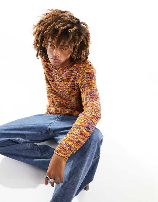 Chenille striped sweater sales