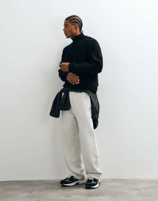 ASOS DESIGN relaxed knitted funnel in black, 2 of 5