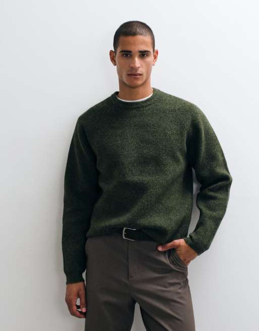 ASOS DESIGN relaxed knitted jumper in green, 2 of 5