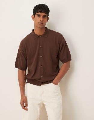 Asos Design Relaxed Knitted Polo