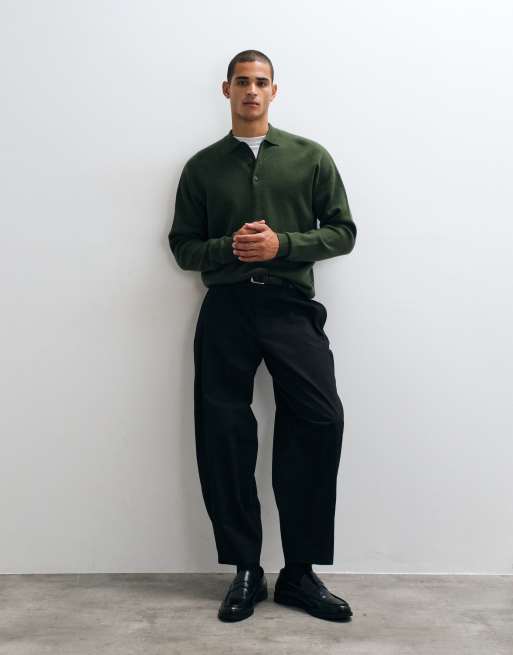 ASOS DESIGN relaxed knitted polo in green, 4 of 5