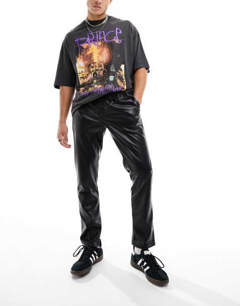 ASOS DESIGN relaxed lace up pants in black - view 1