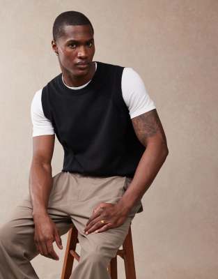 Asos Design Relaxed Lightweight Cotton Tank In Black