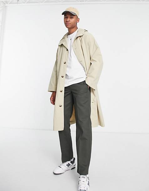 ASOS DESIGN relaxed lightweight parka in stone