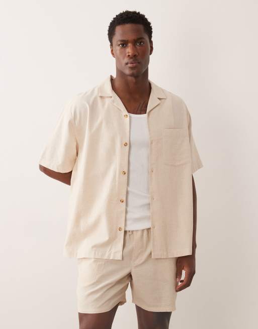 ASOS DESIGN set with linen in natural, 3 of 5
