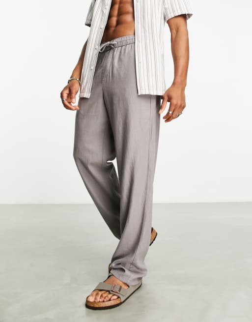 Asos mens hot sale linen trousers