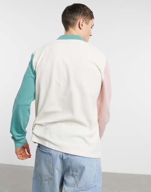 Pastel color long sleeves polo sale