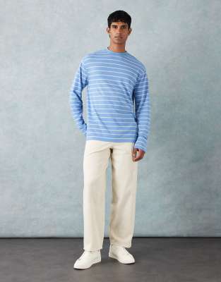 Asos Design Relaxed Long Sleeve T-shirt In Multi