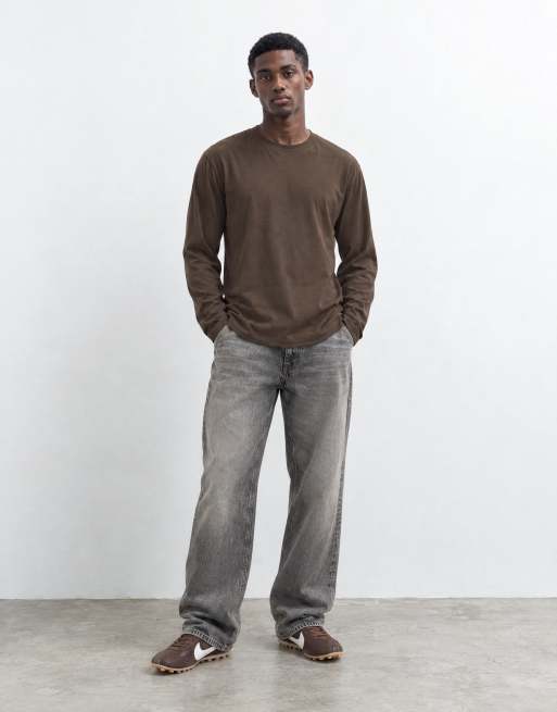 ASOS DESIGN relaxed long sleeve t-shirt in brown, 7 of 10