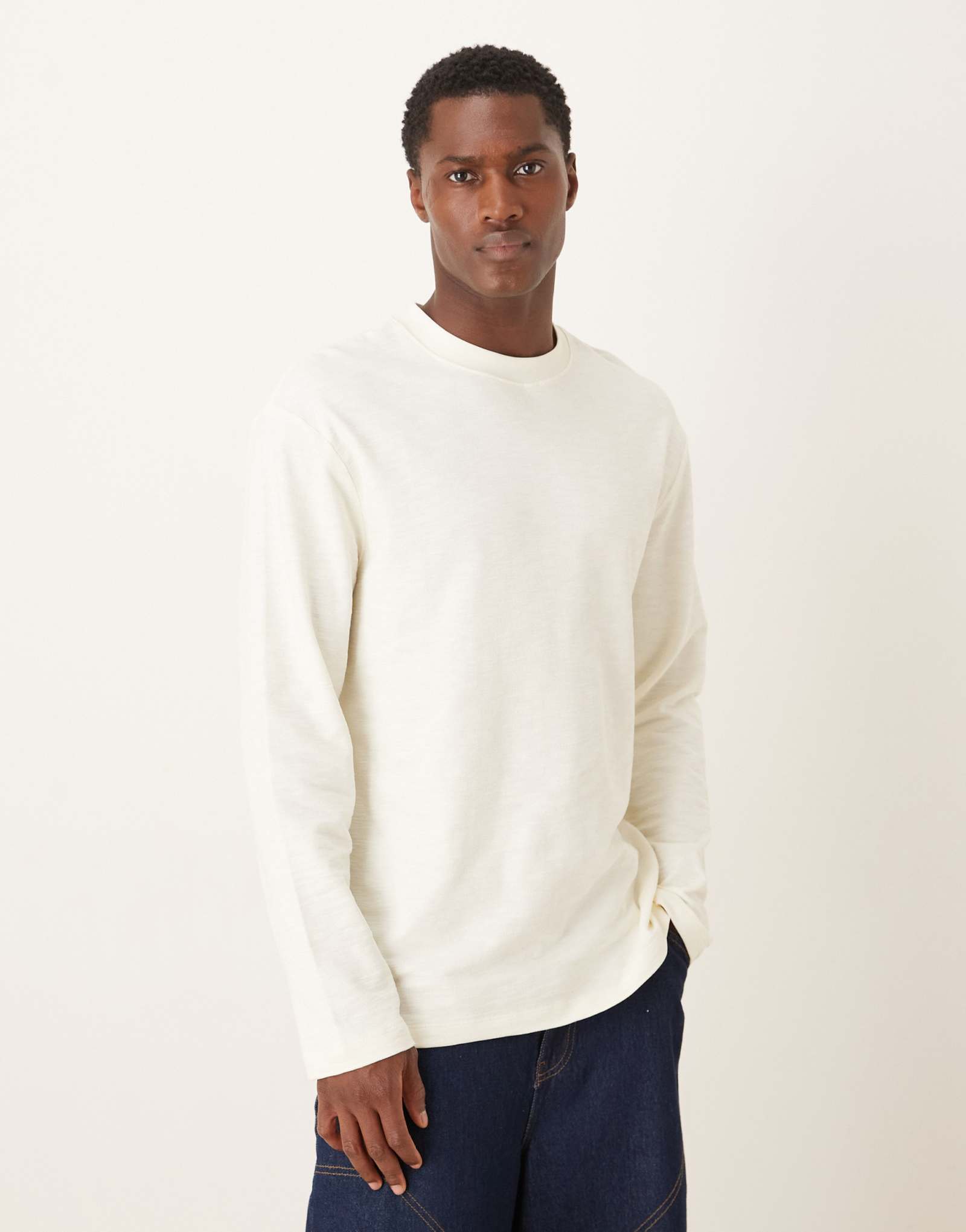 Лонгслив ASOS DESIGN кремового цвета