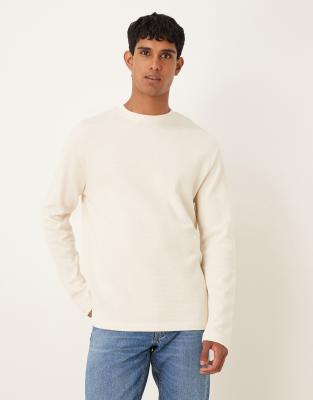 Asos Design Relaxed Long Sleeve T-shirt In White