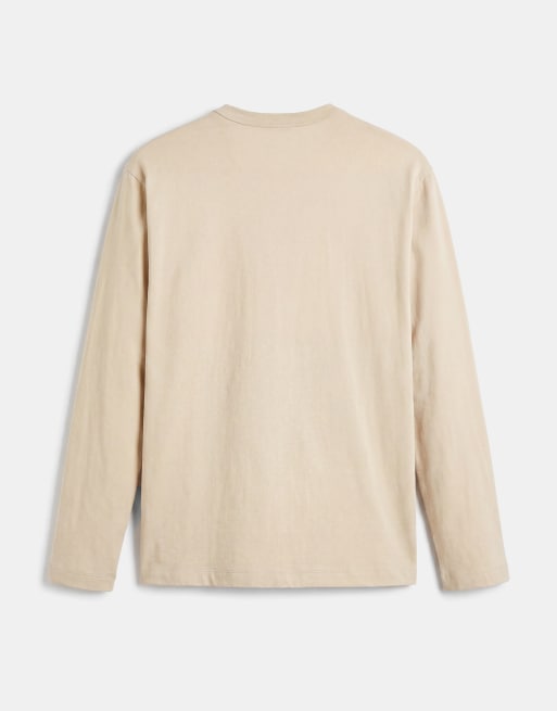 ASOS DESIGN relaxed long sleeve t-shirt in yellow wash, 7 of 7
