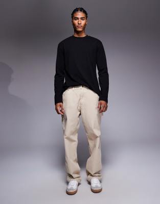 Asos Design Relaxed Long Sleeve T-shirt With Celestial Back Graphic In Blue