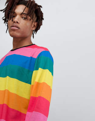 asos rainbow top