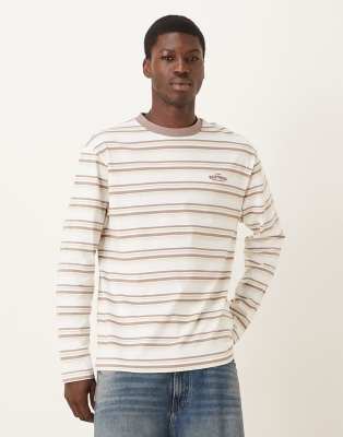 Asos Design Relaxed Long Sleeve T-shirt With Text Graphic In Multi