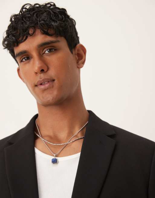ASOS DESIGN relaxed longline suit jacket in black