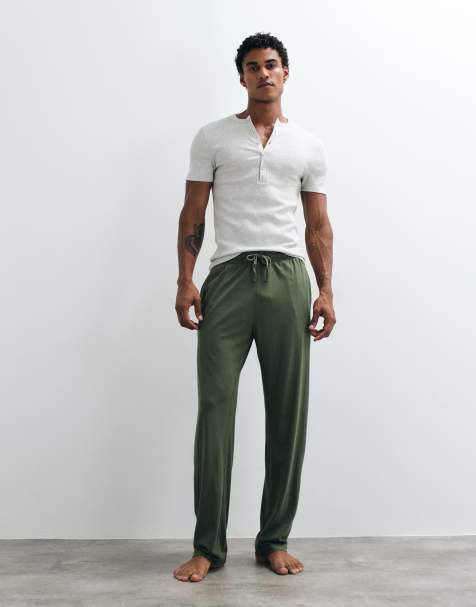 ASOS DESIGN relaxed lounge bottoms in green - view 1