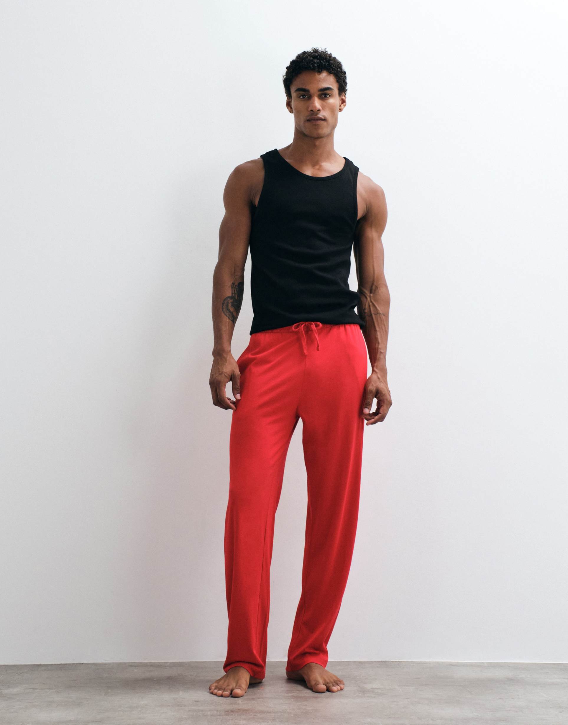 ASOS DESIGN relaxed lounge bottoms in red