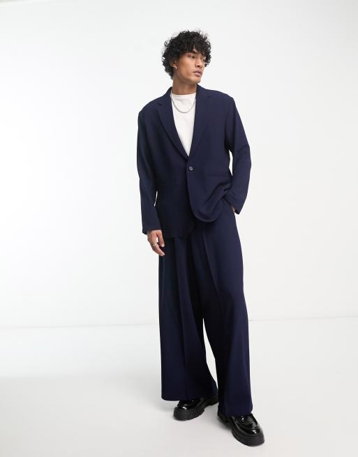 Navy on sale suit asos