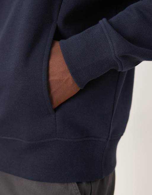 ASOS DESIGN relaxed polo neck sweatshirt in navy, 5 of 5