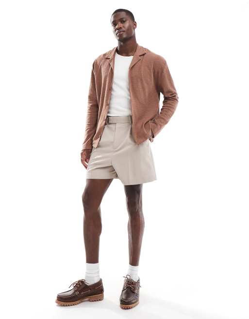 ASOS DESIGN relaxed polo shirt in brown , 4 of 4