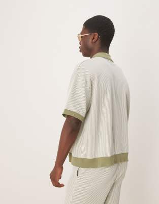 Asos Design Relaxed Polo Shirt In Multi