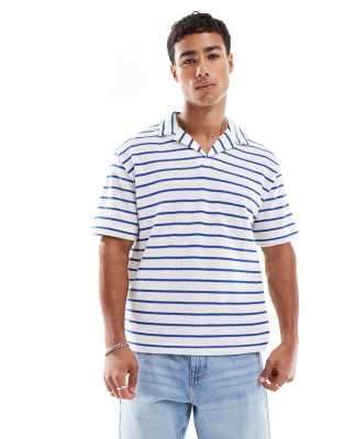 Asos Design Relaxed Polo Shirt With Camp Collar