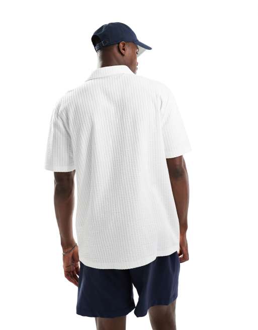 ASOS DESIGN relaxed polo shirt with front pocket in white, 3 of 4