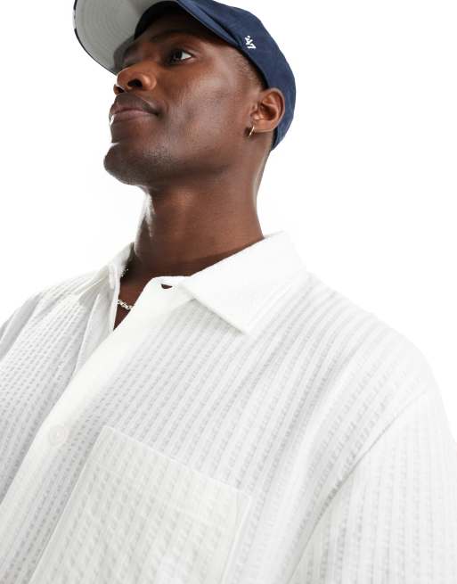 ASOS DESIGN relaxed polo shirt with front pocket in white, 4 of 4