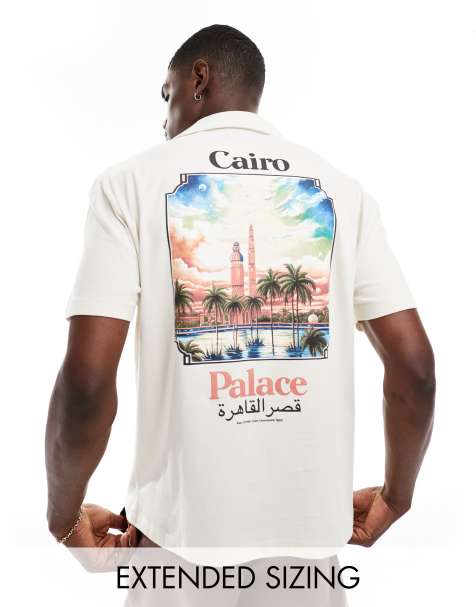 ASOS DESIGN relaxed polo with scenic back print - view 1