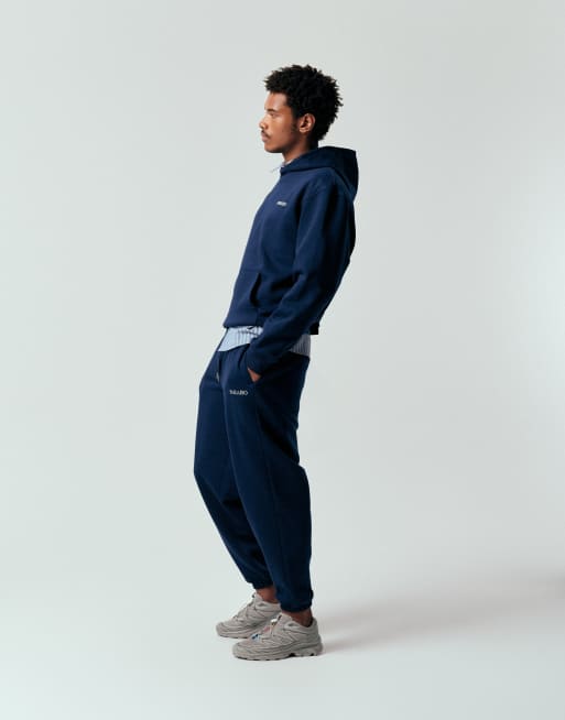 ASOS DESIGN relaxed printed hoodie in navy - part of a set, 4 of 5